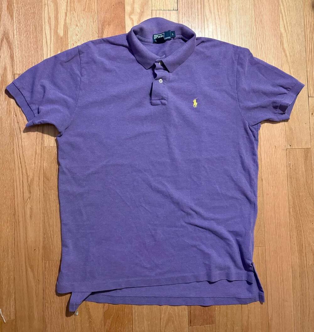 Ralph Lauren Purple Cotton Polo Shirt Size L